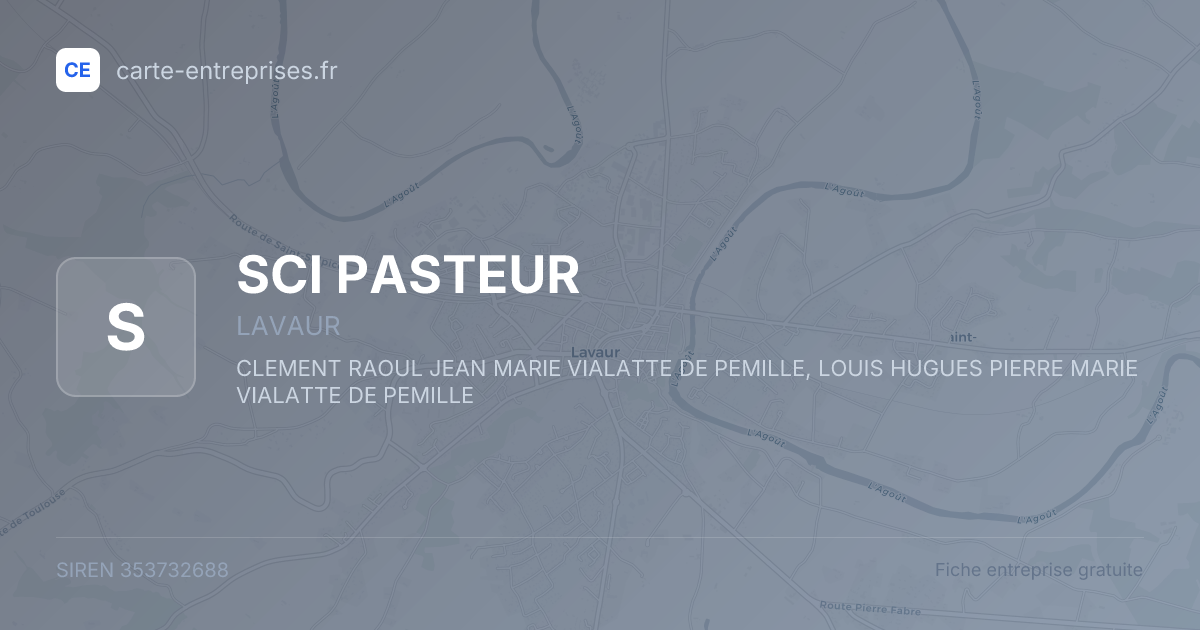 SCI PASTEUR — 353732688 — fiche entreprise