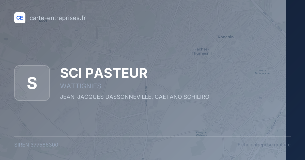 SCI PASTEUR — 377586300 — fiche entreprise