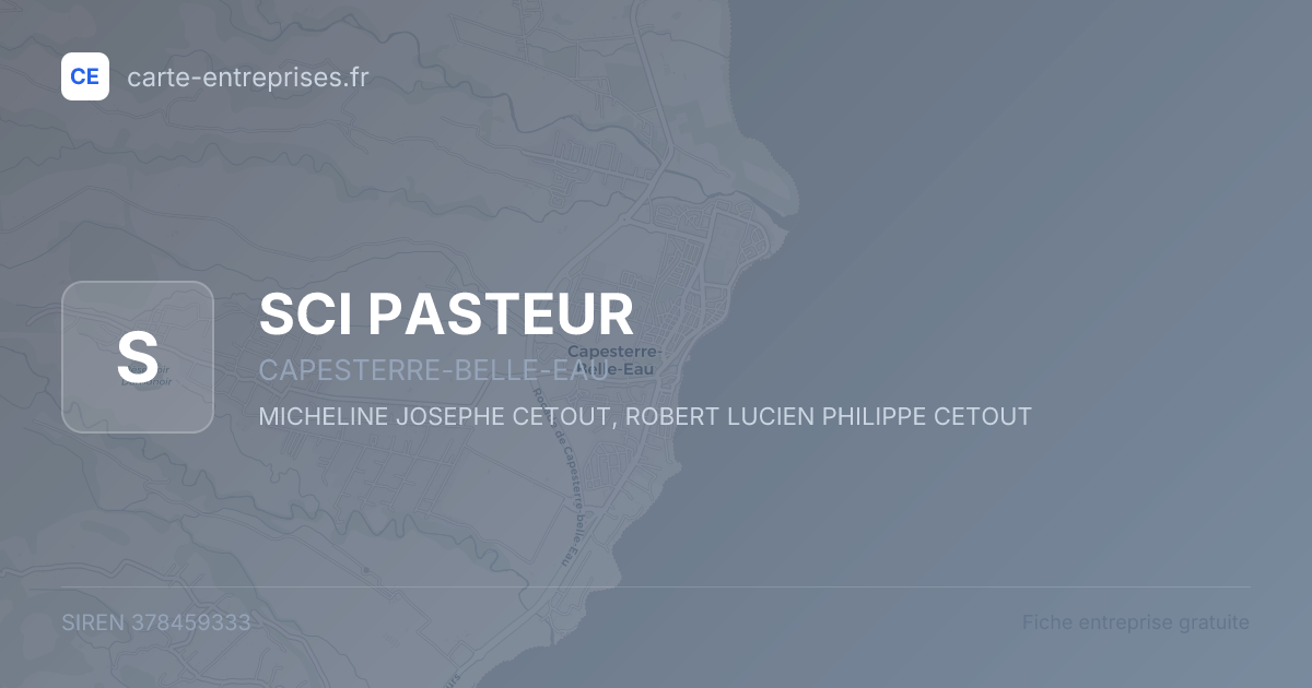 SCI PASTEUR — 378459333 — fiche entreprise