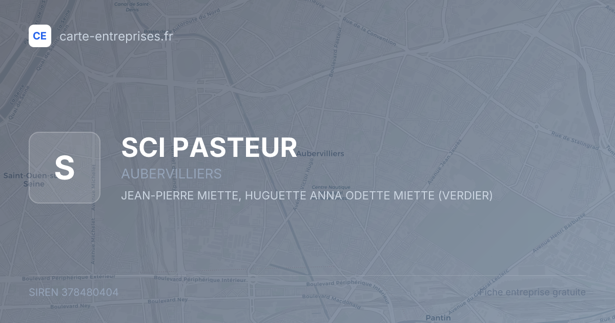 SCI PASTEUR — 378480404 — fiche entreprise