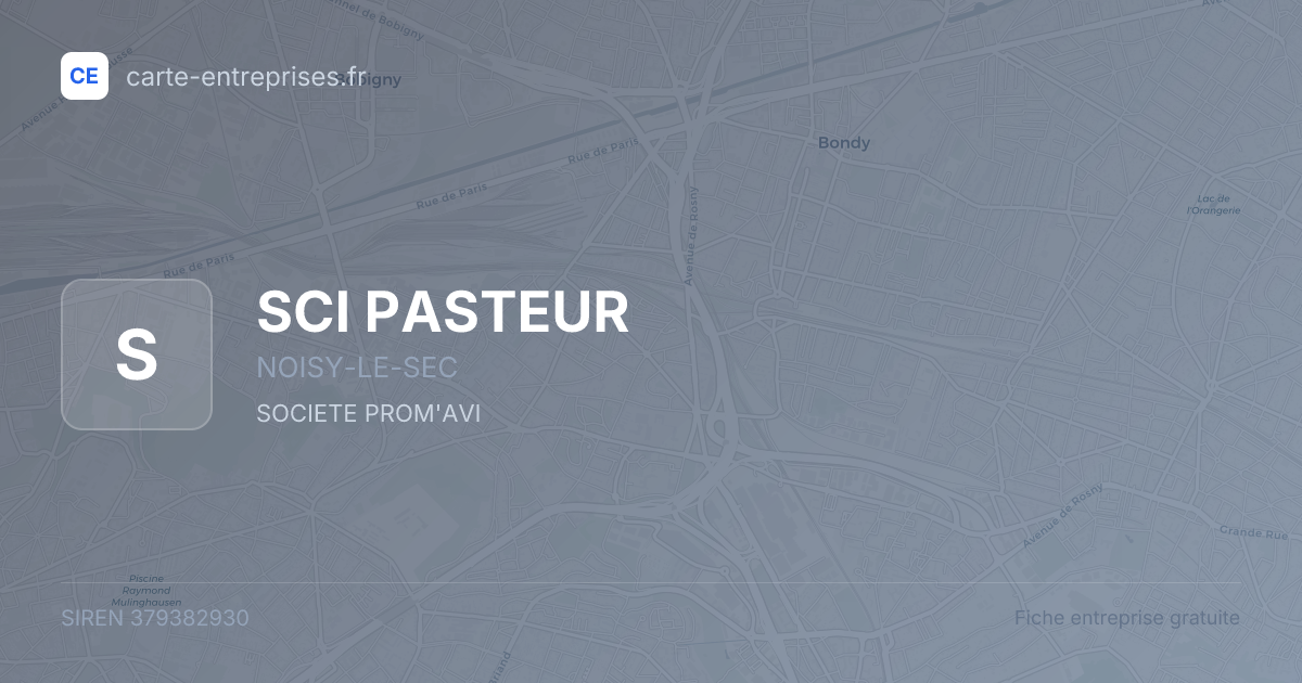 SCI PASTEUR — 379382930 — fiche entreprise