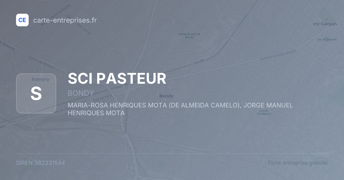 SCI PASTEUR — 382331544 — fiche entreprise