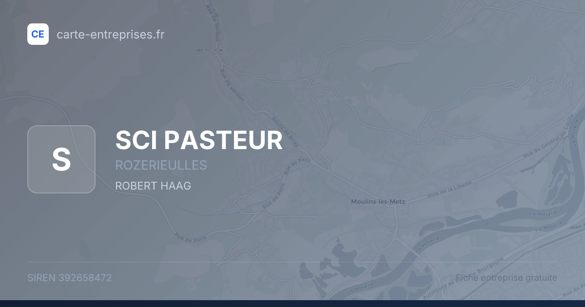 SCI PASTEUR — 392658472 — fiche entreprise