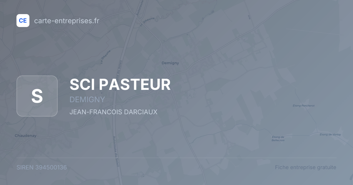 SCI PASTEUR — 394500136 — fiche entreprise