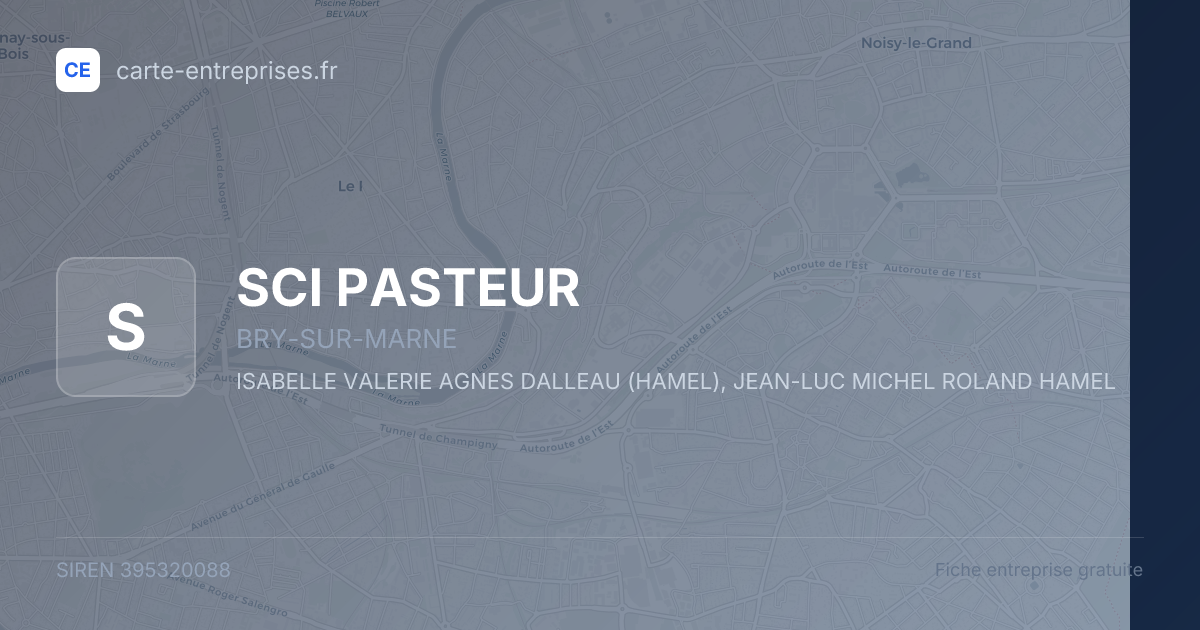 SCI PASTEUR — 395320088 — fiche entreprise