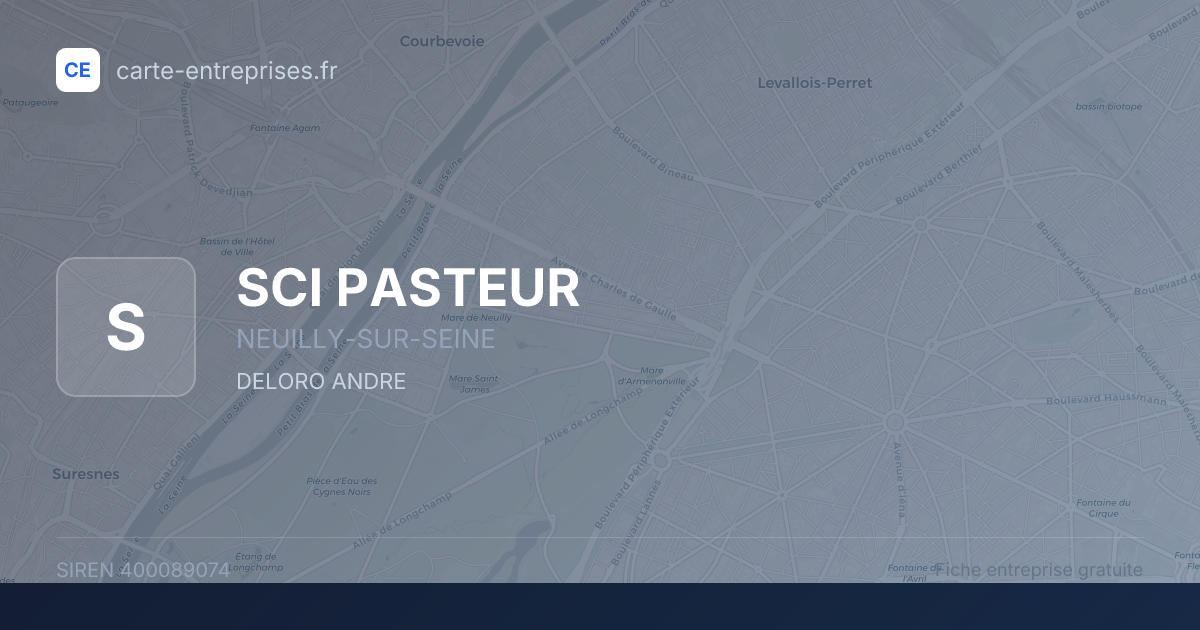 SCI PASTEUR — 400089074 — fiche entreprise