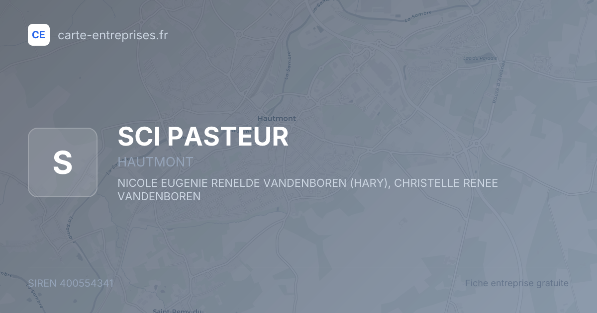 SCI PASTEUR — 400554341 — fiche entreprise