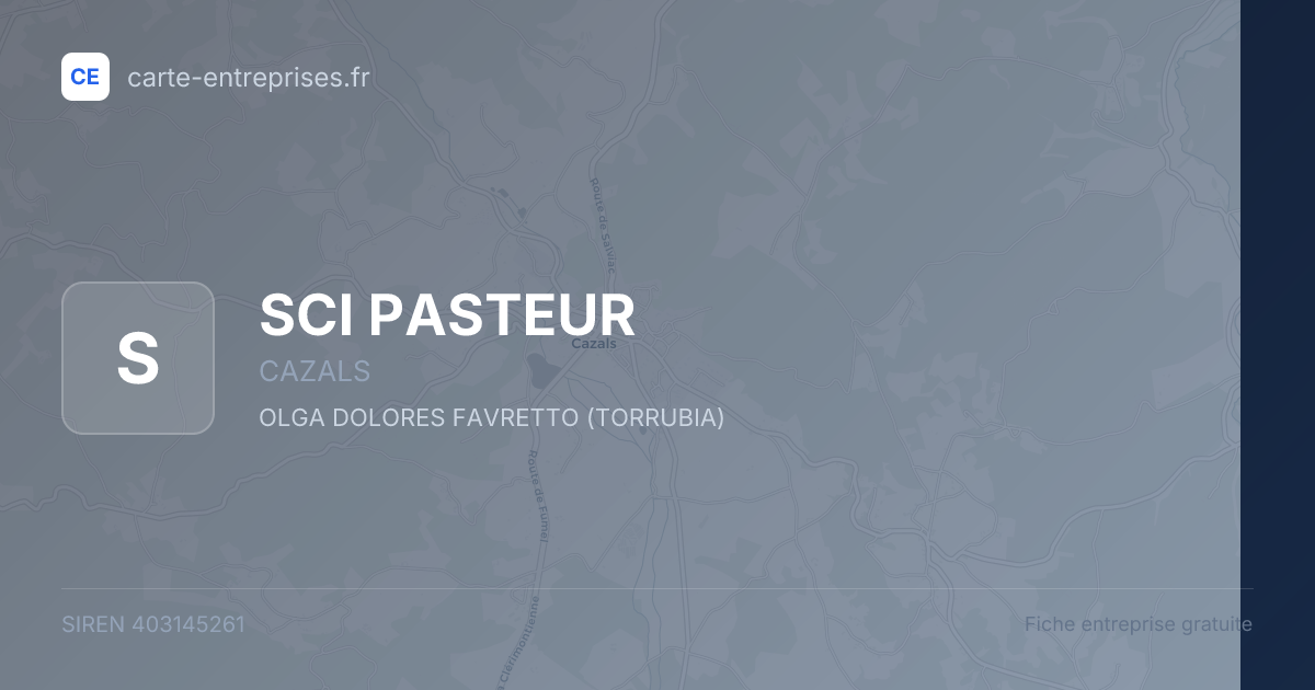 SCI PASTEUR — 403145261 — fiche entreprise