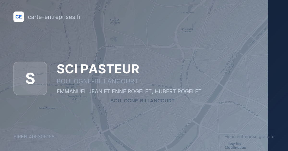 SCI PASTEUR — 405306168 — fiche entreprise