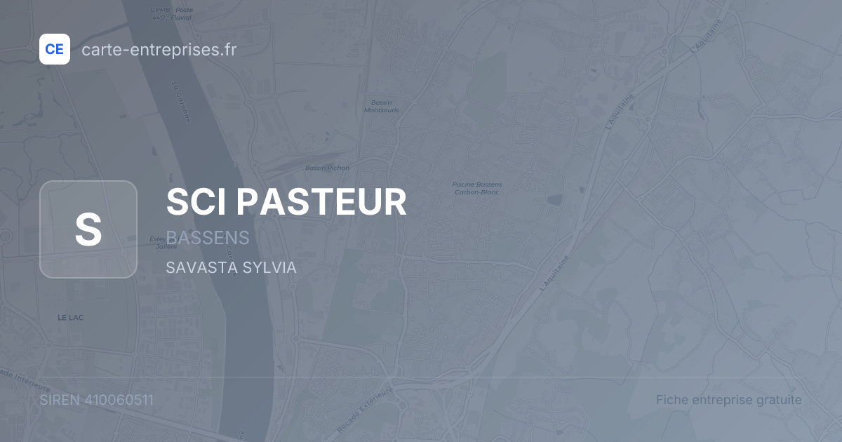 SCI PASTEUR — 410060511 — fiche entreprise