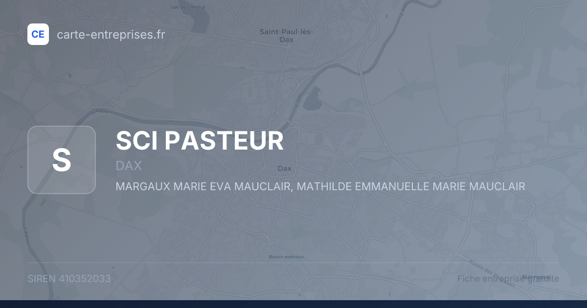 SCI PASTEUR — 410352033 — fiche entreprise