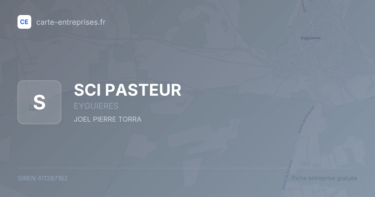 SCI PASTEUR — 411287162 — fiche entreprise