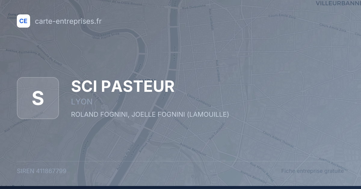 SCI PASTEUR — 411867799 — fiche entreprise