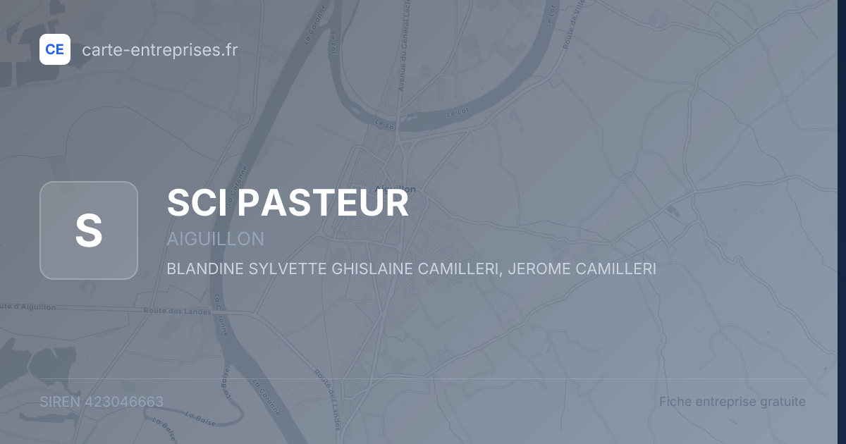 SCI PASTEUR — 423046663 — fiche entreprise