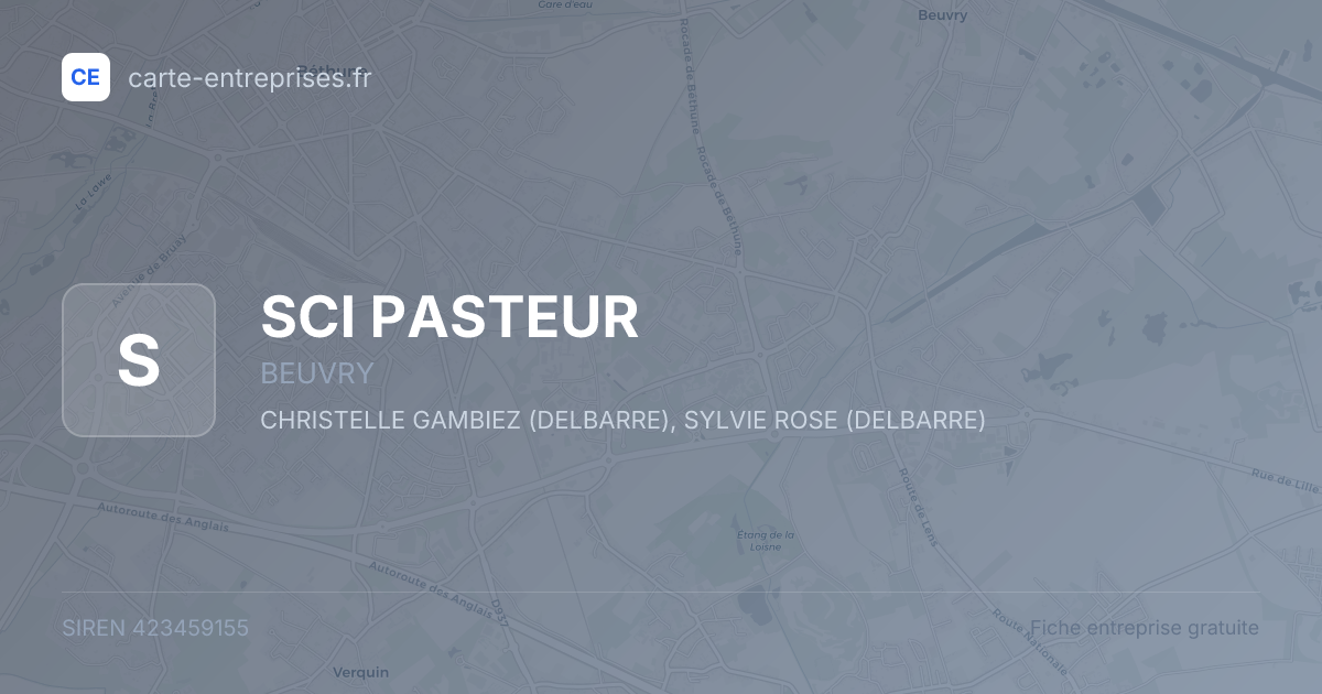 SCI PASTEUR — 423459155 — fiche entreprise