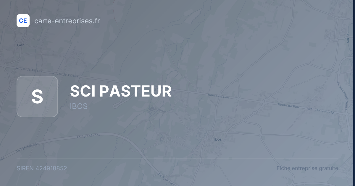 SCI PASTEUR — 424918852 — fiche entreprise