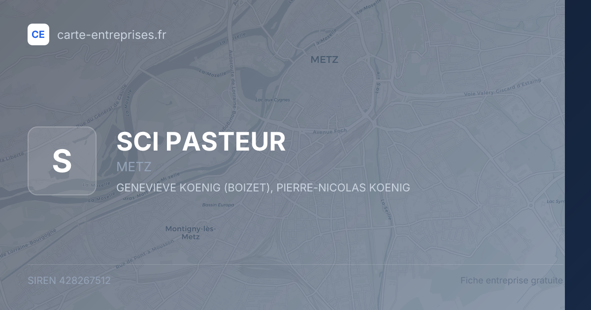 SCI PASTEUR — 428267512 — fiche entreprise