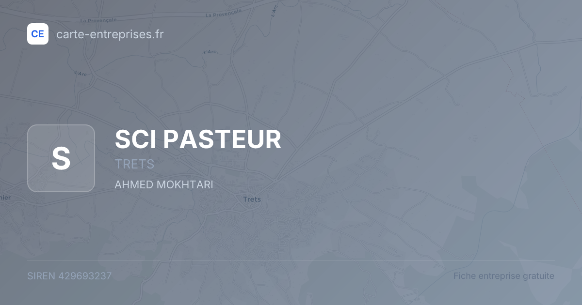 SCI PASTEUR — 429693237 — fiche entreprise