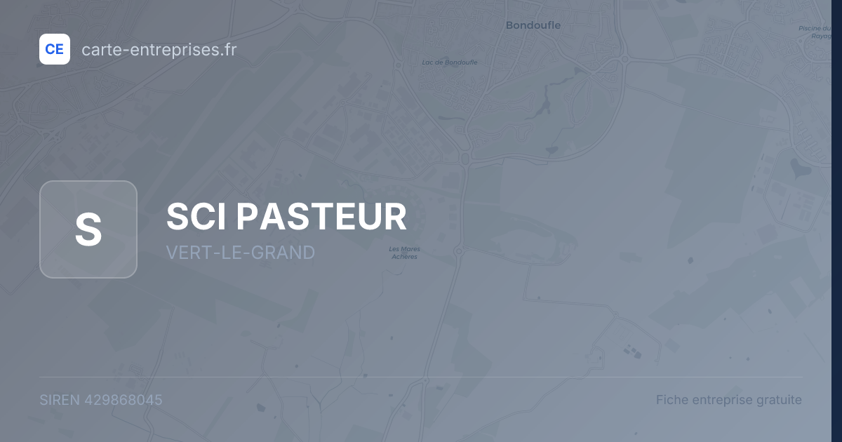 SCI PASTEUR — 429868045 — fiche entreprise