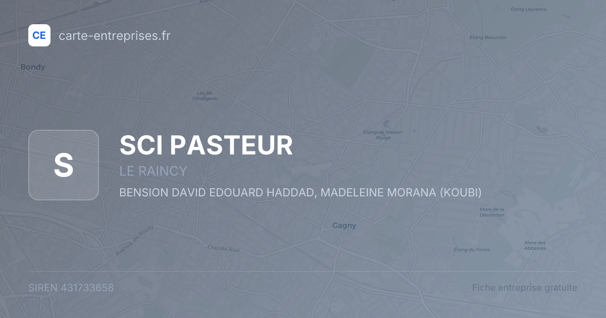 SCI PASTEUR — 431733658 — fiche entreprise