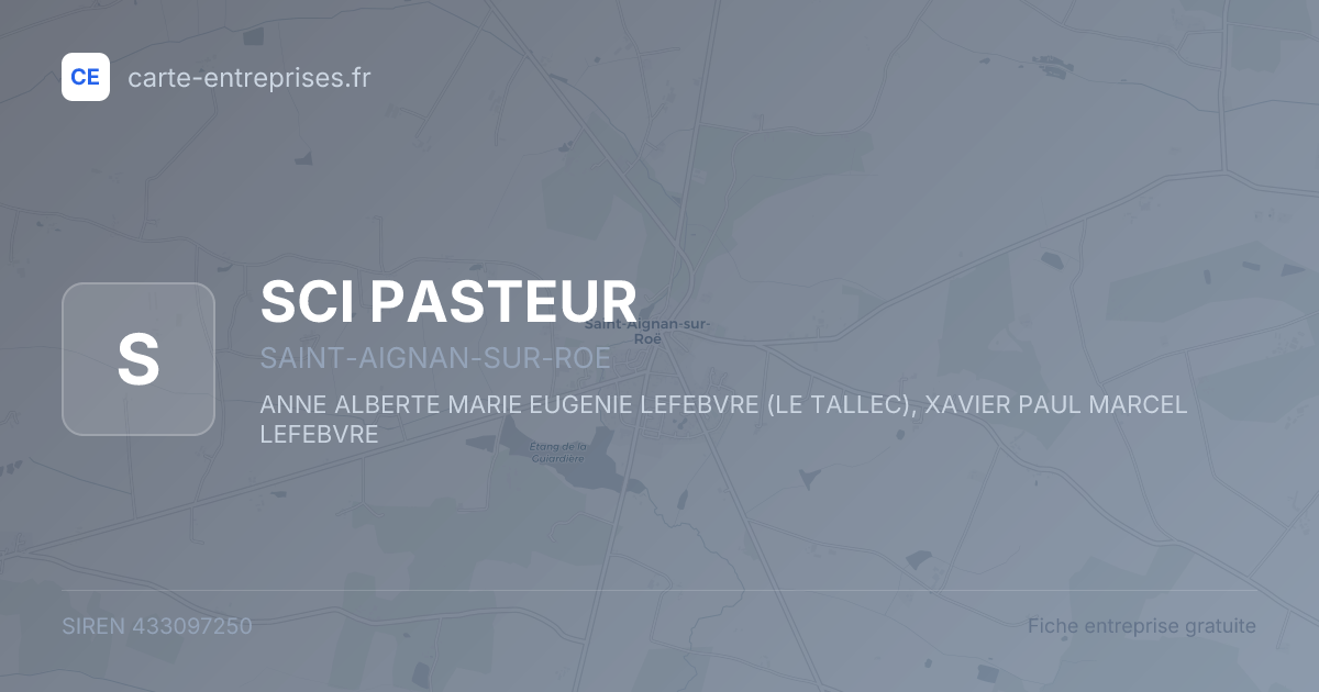 SCI PASTEUR — 433097250 — fiche entreprise