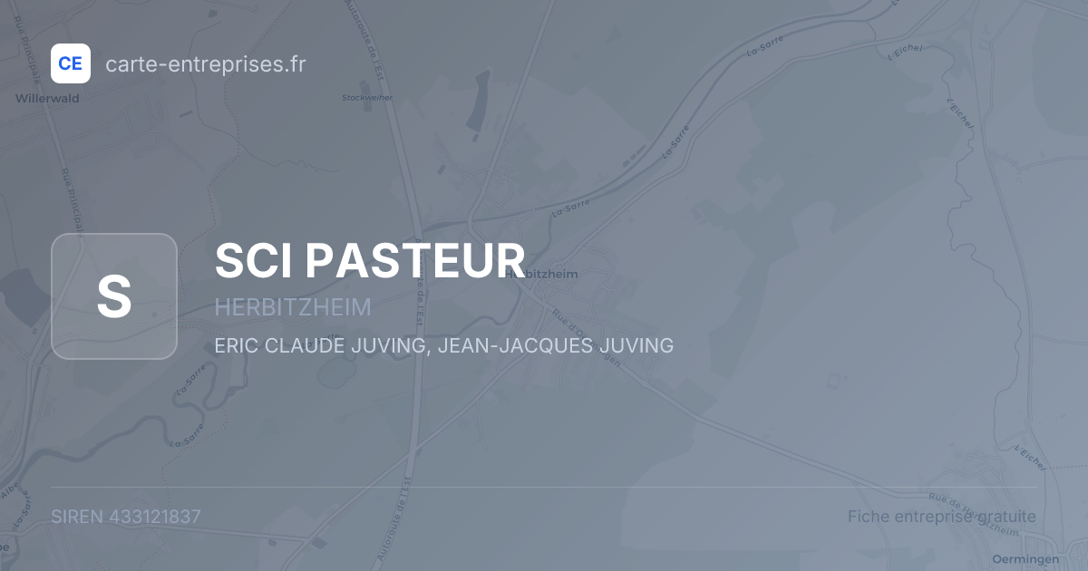 SCI PASTEUR — 433121837 — fiche entreprise