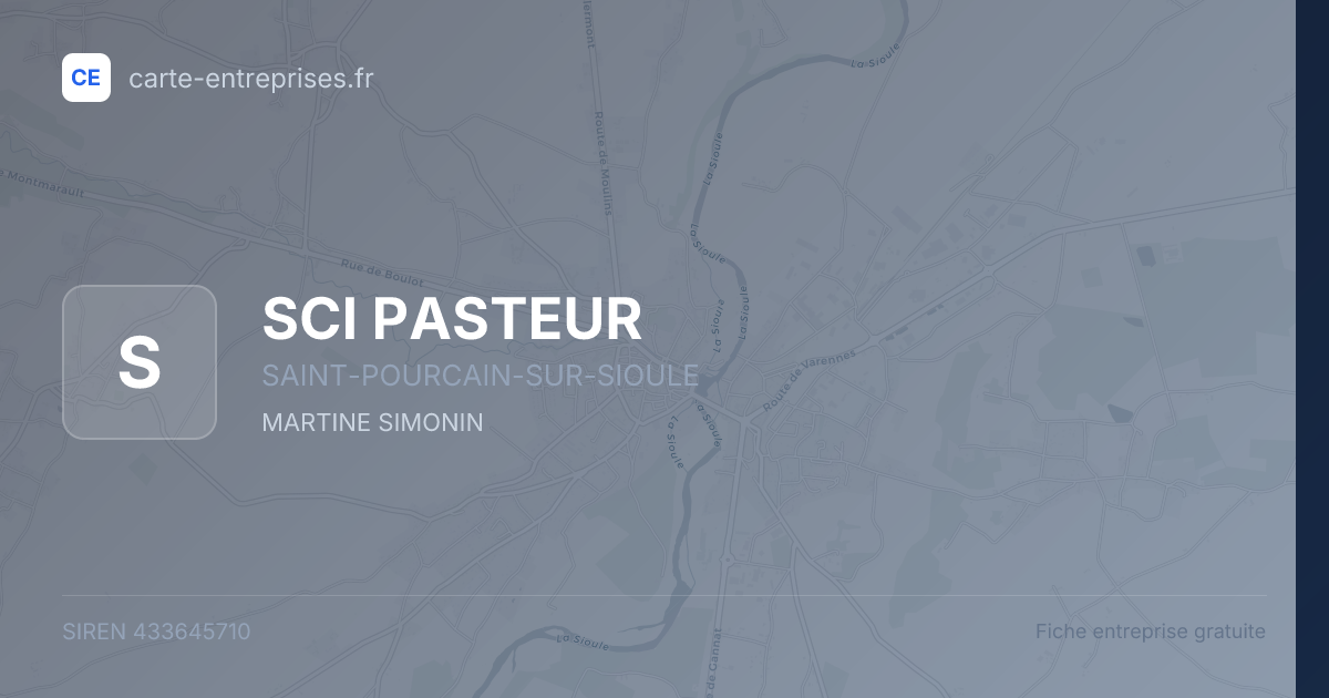 SCI PASTEUR — 433645710 — fiche entreprise