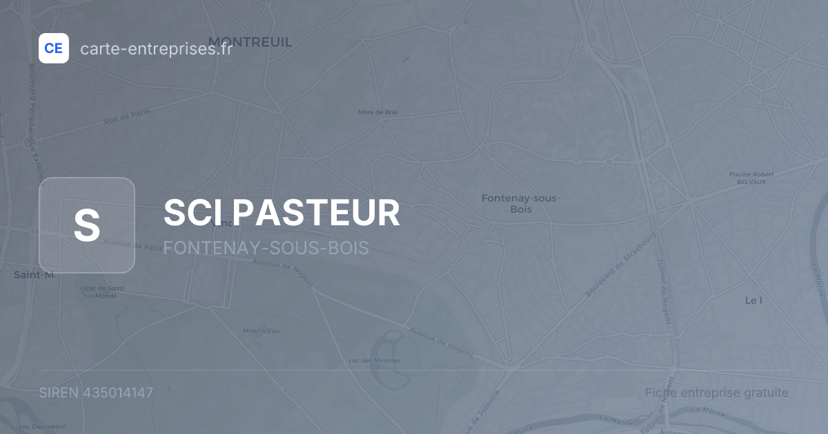 SCI PASTEUR — 435014147 — fiche entreprise