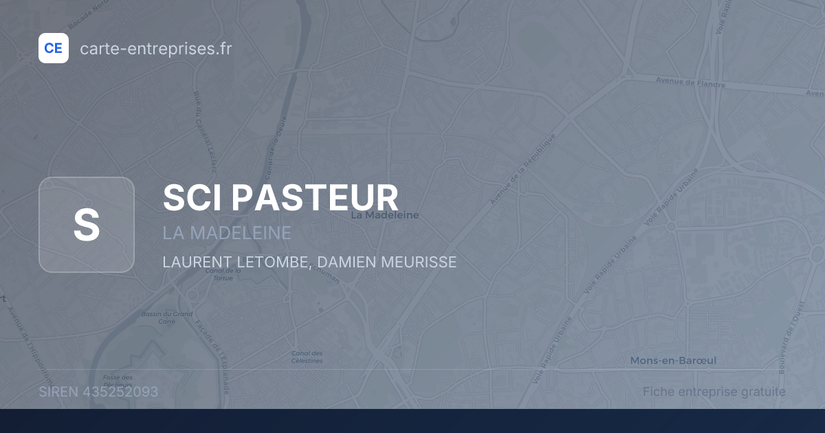 SCI PASTEUR — 435252093 — fiche entreprise