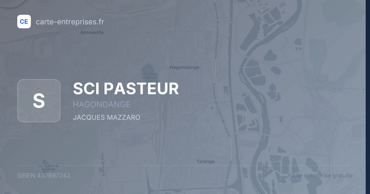 SCI PASTEUR — 437897242 — fiche entreprise