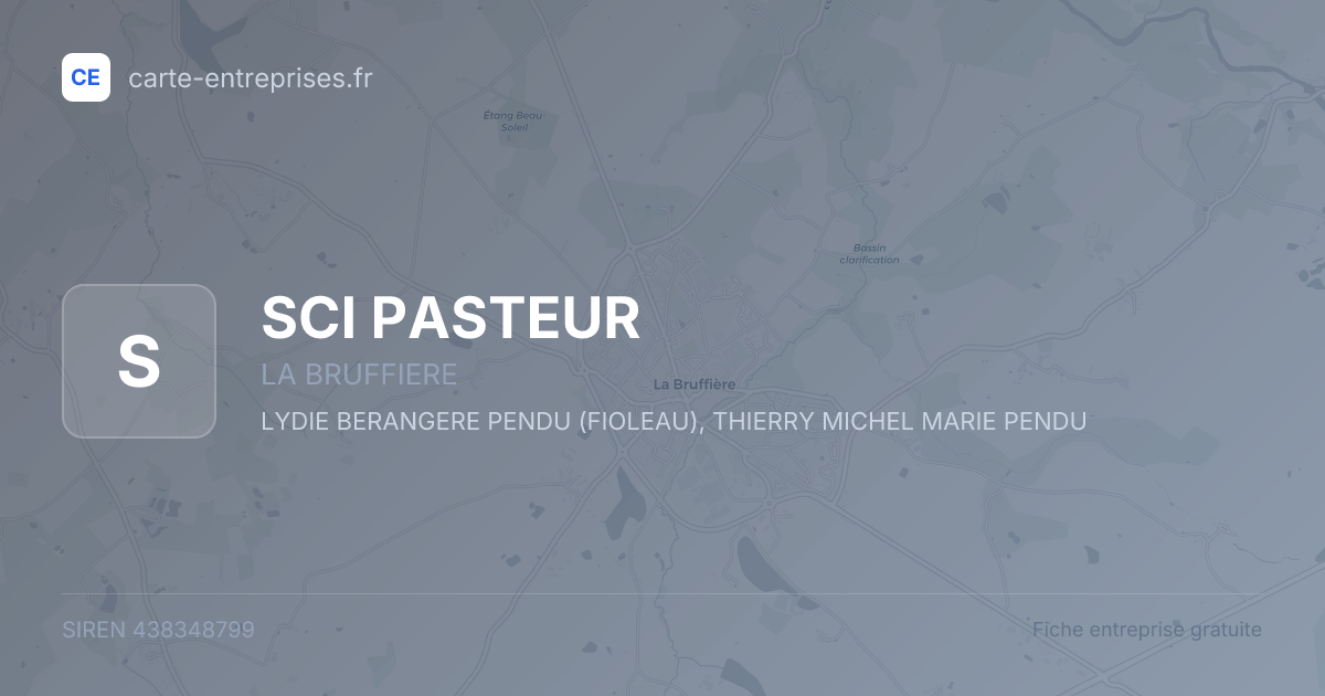 SCI PASTEUR — 438348799 — fiche entreprise