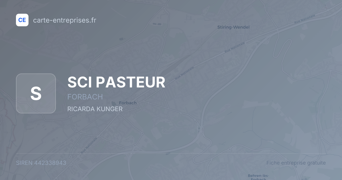 SCI PASTEUR — 442338943 — fiche entreprise