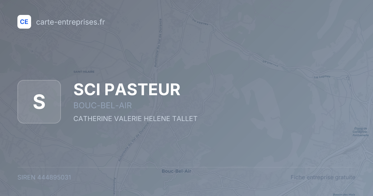 SCI PASTEUR — 444895031 — fiche entreprise