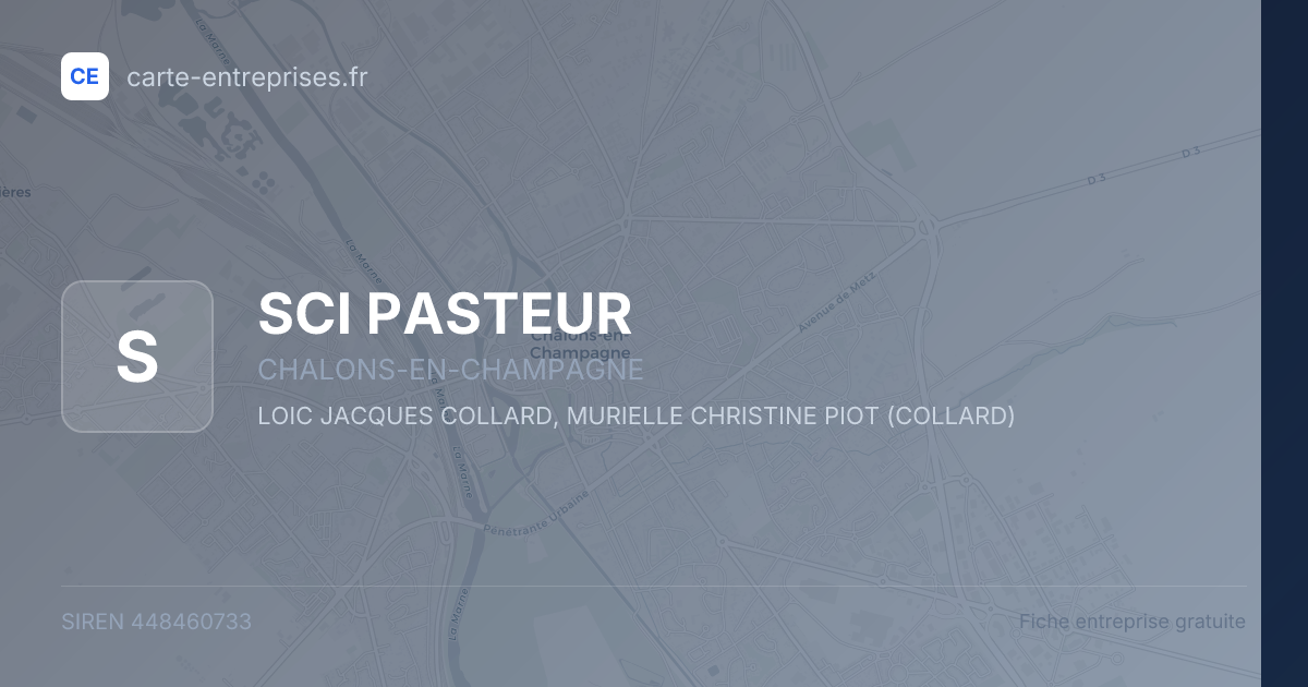 SCI PASTEUR — 448460733 — fiche entreprise