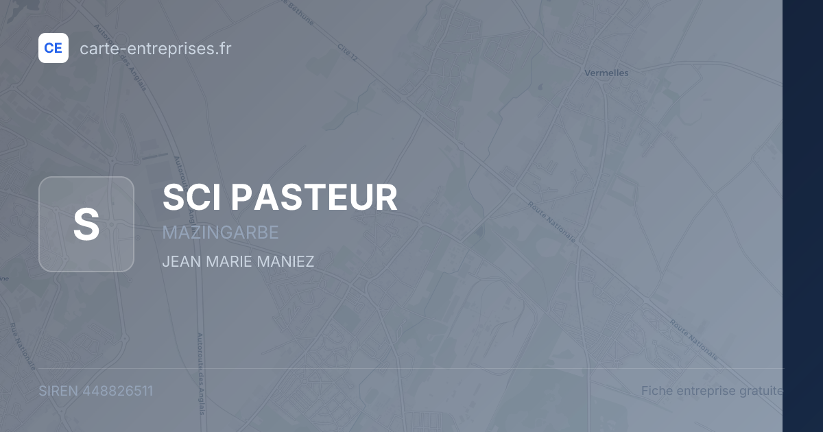 SCI PASTEUR — 448826511 — fiche entreprise