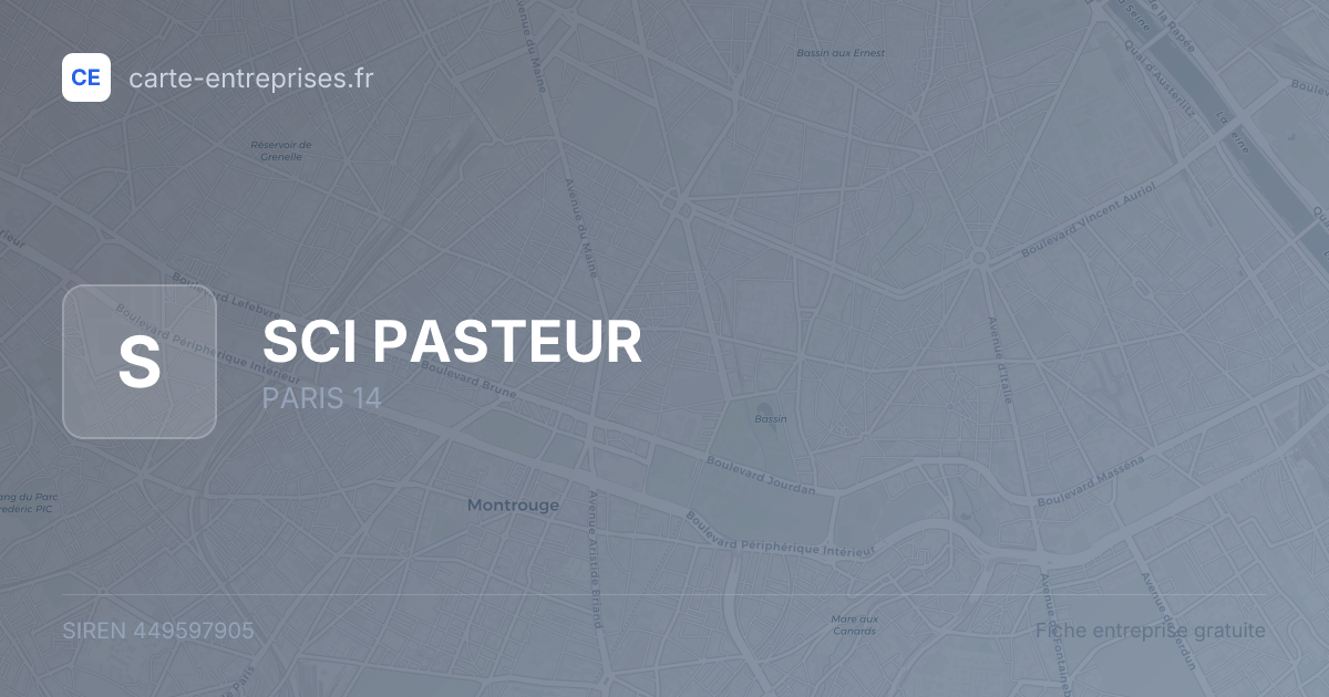 SCI PASTEUR — 449597905 — fiche entreprise