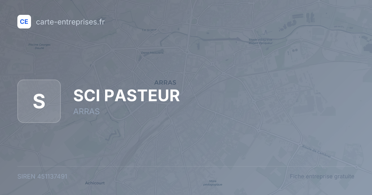 SCI PASTEUR — 451137491 — fiche entreprise