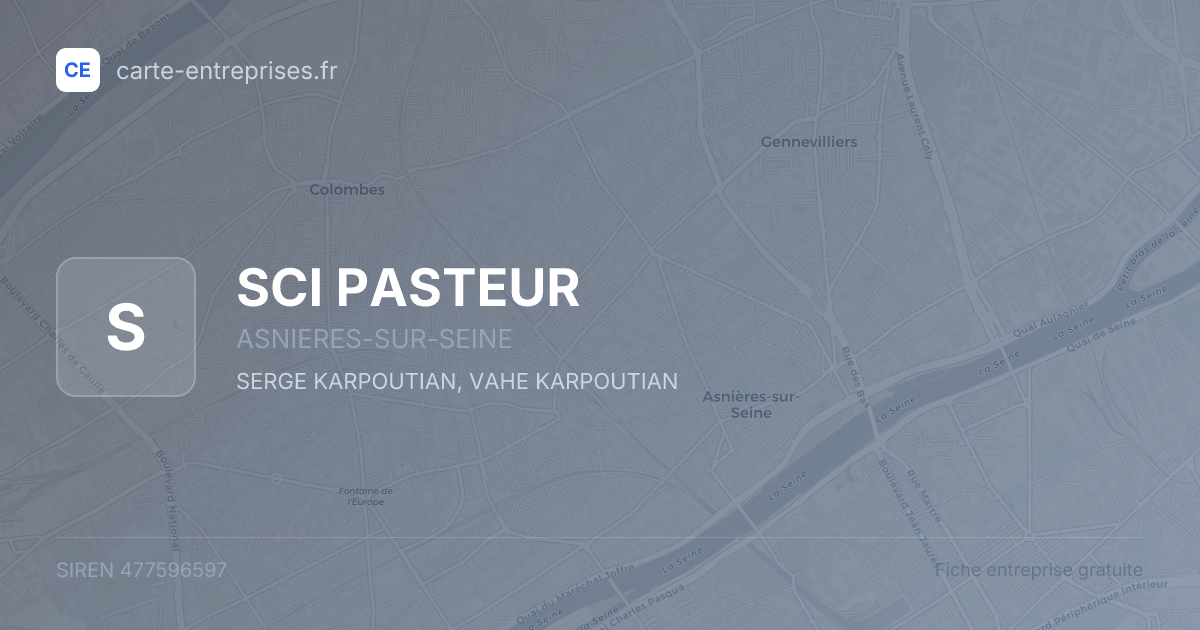 SCI PASTEUR — 477596597 — fiche entreprise