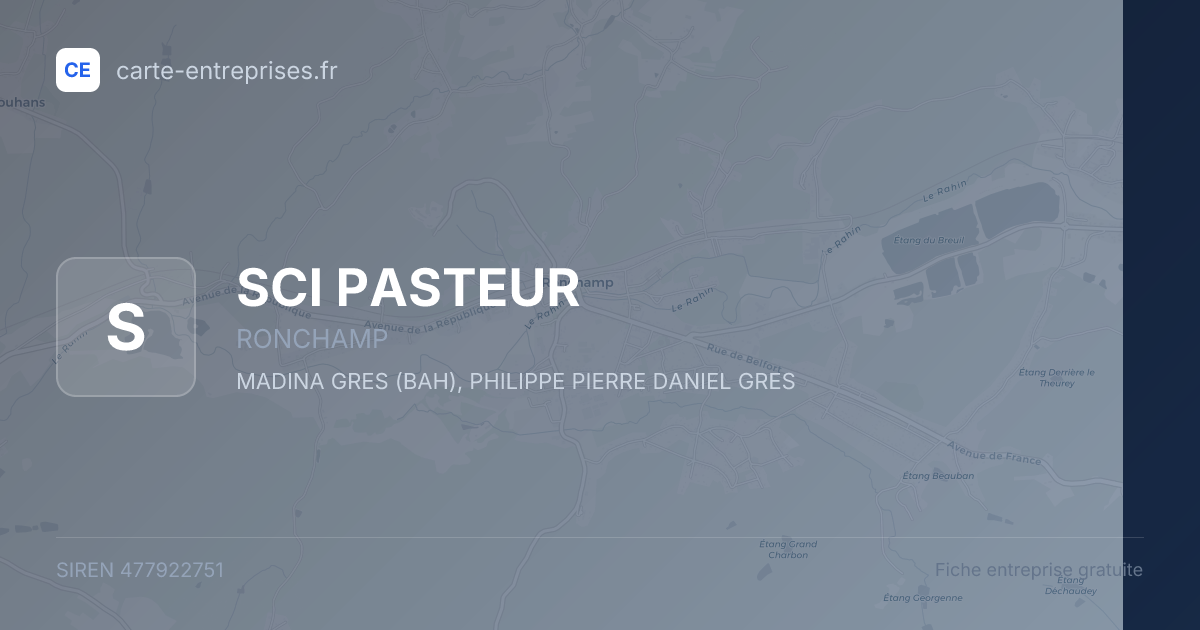 SCI PASTEUR — 477922751 — fiche entreprise