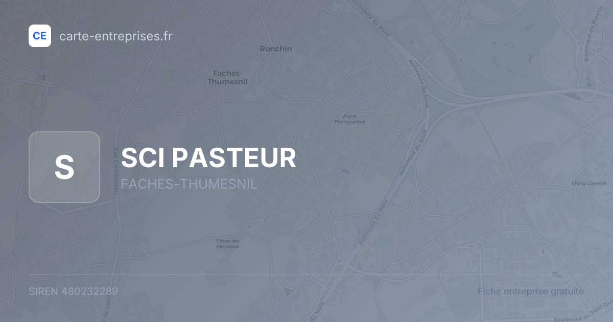 SCI PASTEUR — 480232289 — fiche entreprise