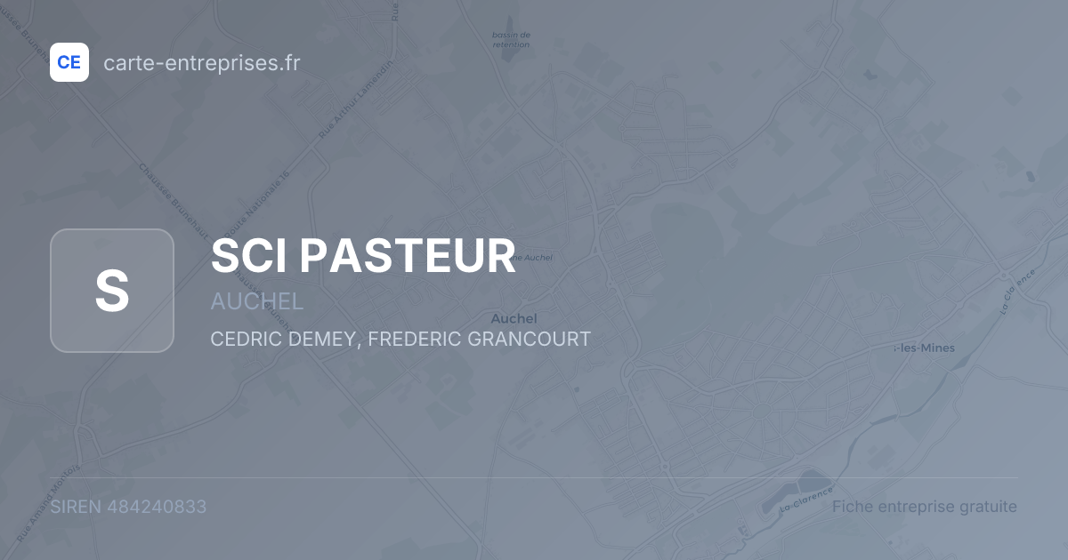 SCI PASTEUR — 484240833 — fiche entreprise