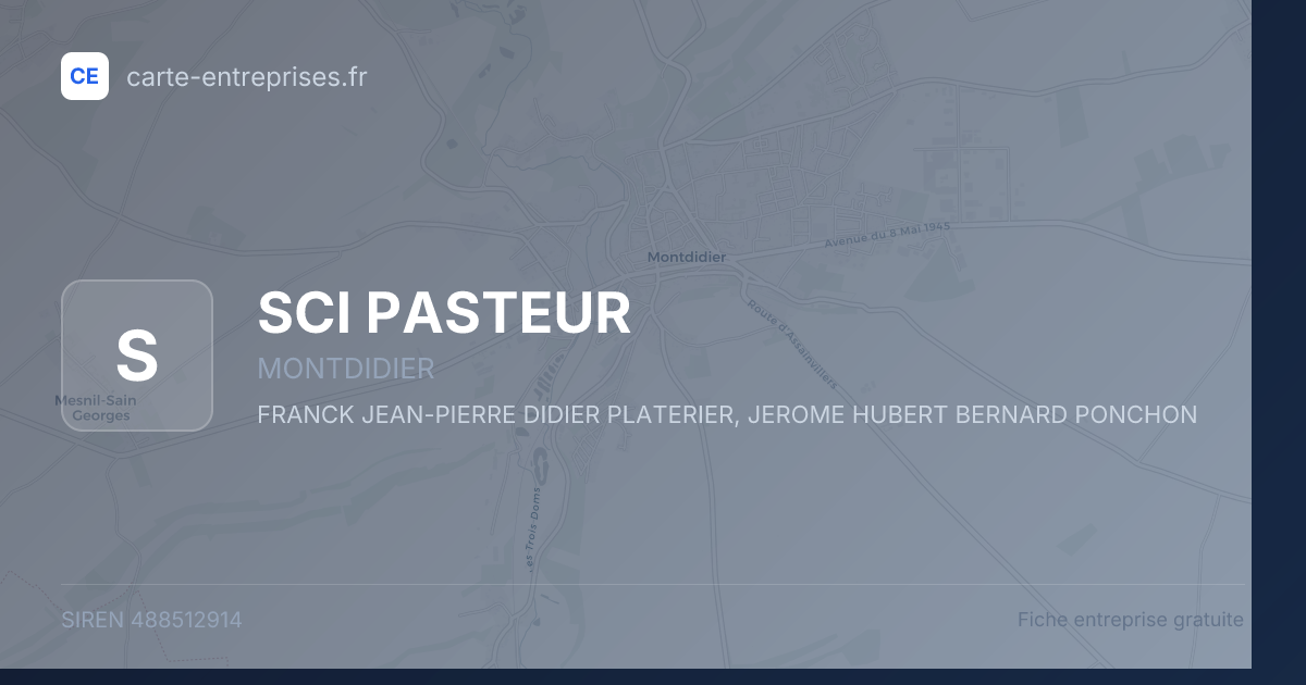 SCI PASTEUR — 488512914 — fiche entreprise