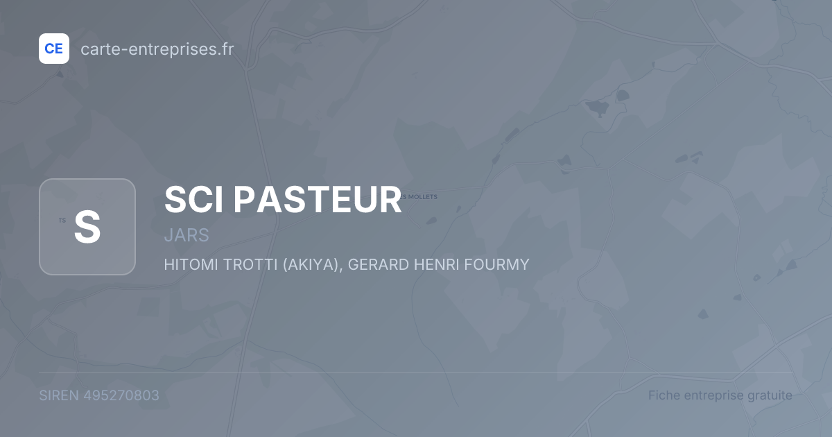 SCI PASTEUR — 495270803 — fiche entreprise