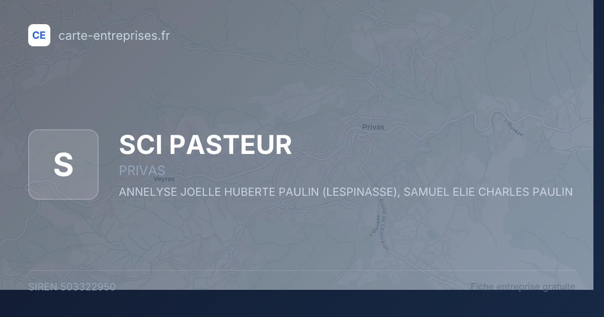SCI PASTEUR — 503322950 — fiche entreprise