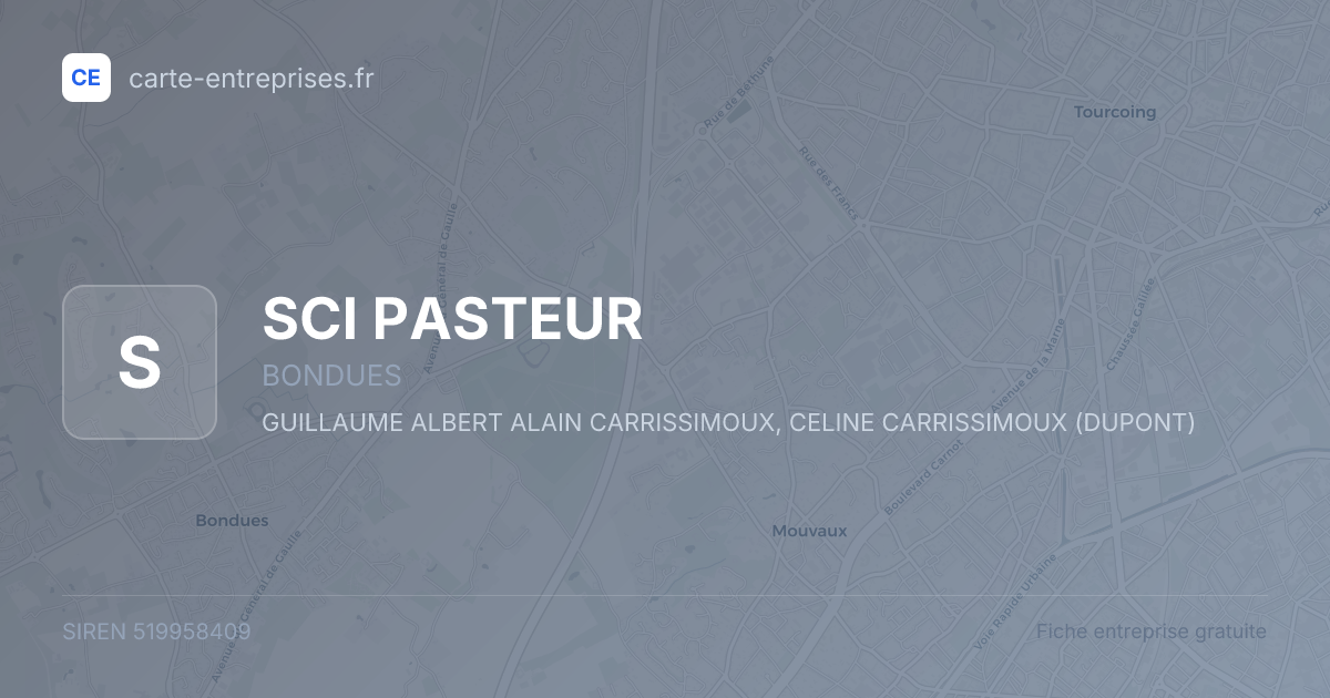 SCI PASTEUR — 519958409 — fiche entreprise