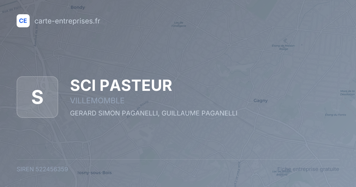 SCI PASTEUR — 522456359 — fiche entreprise