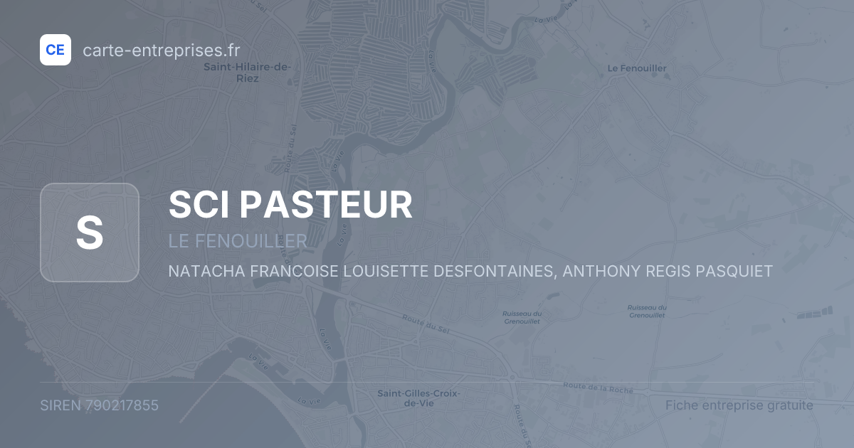 SCI PASTEUR — 790217855 — fiche entreprise