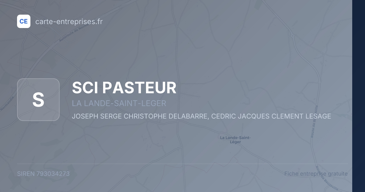 SCI PASTEUR — 793034273 — fiche entreprise