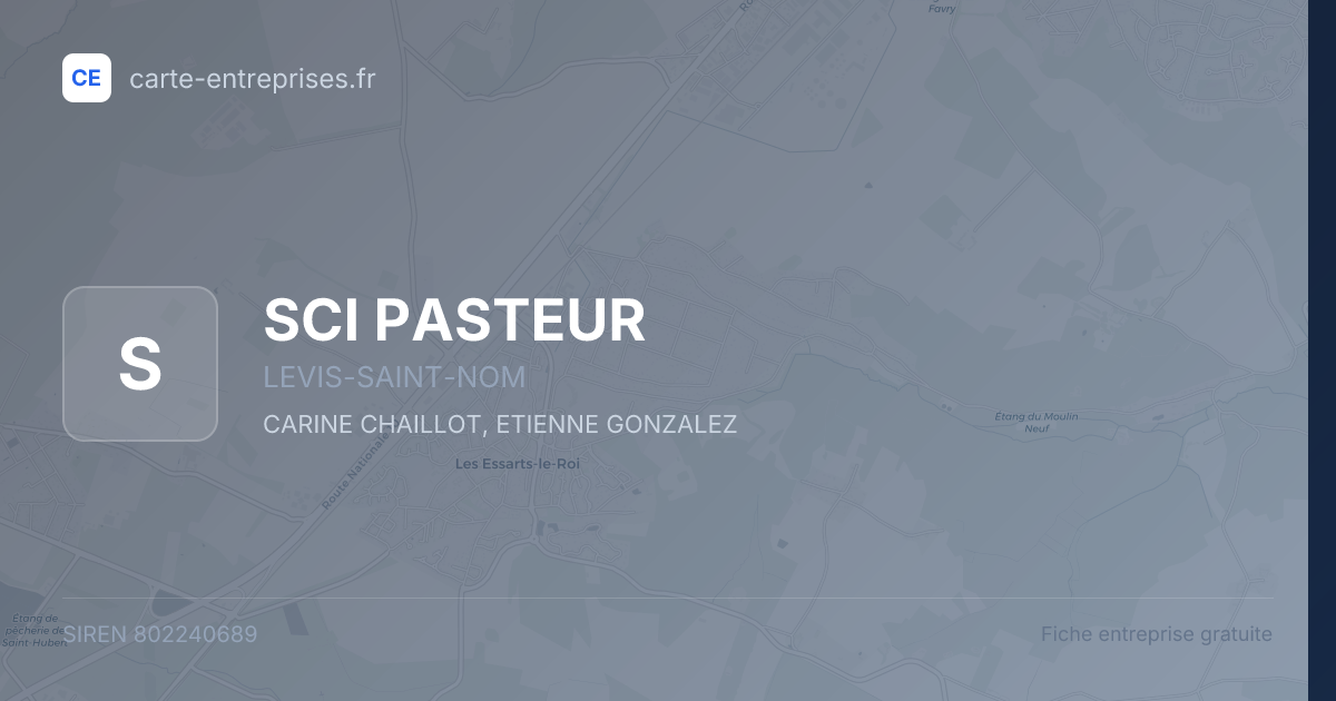 SCI PASTEUR — 802240689 — fiche entreprise
