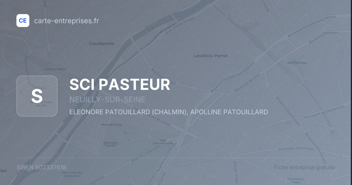 SCI PASTEUR — 802337618 — fiche entreprise